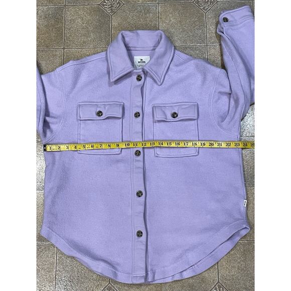 Rip Curl High Tide Fleece Shacket, Women's Size XS Purple Button Up Jacket - Picture 5 of 13